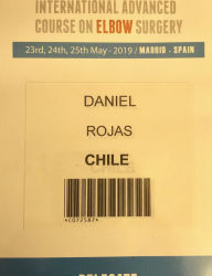 Dr. Daniel Rojas, asiste a Curso de Cirugía Compleja de Codo, Madrid, España.