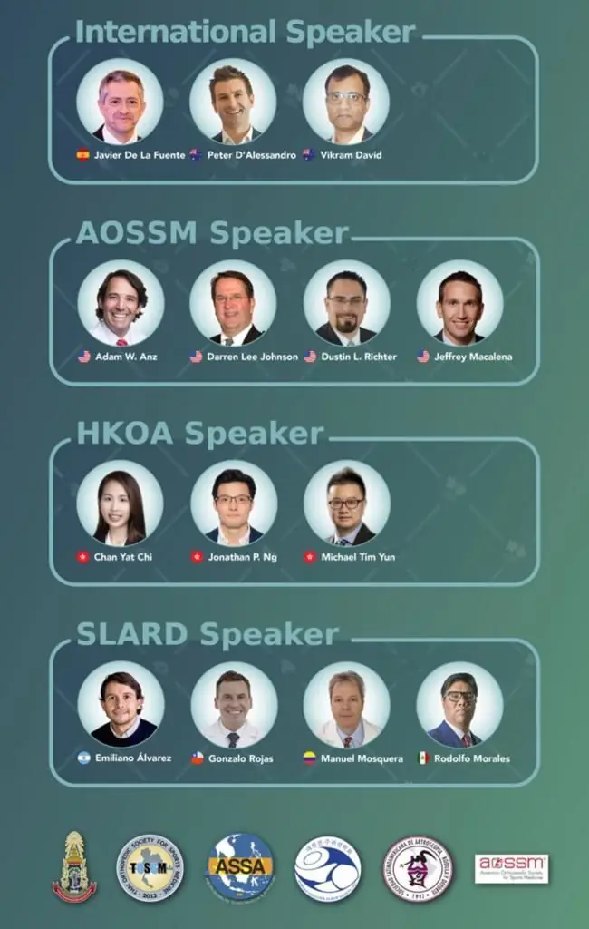 Programa de expositores del Combined Meeting 2023 con el Dr. Gonzalo Rojas en el bloque SLARD