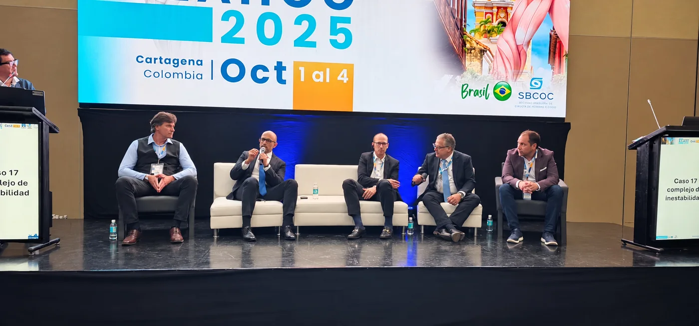 Panel de discusión del caso complejo de inestabilidad de hombro en el XXVIII Congreso SLAHOC 2025, Cartagena